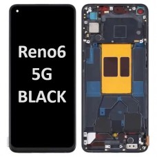 OPPO Reno6 5G (2021) LCD touch screen with frame (Original Service Pack) [Black] 4907749